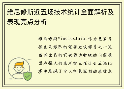 维尼修斯近五场技术统计全面解析及表现亮点分析